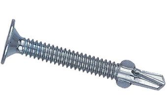 Washer Flat Head With Wing & Shank Self Drilling Screws-