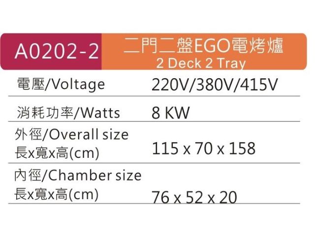 二門二盤EGO電烤爐-