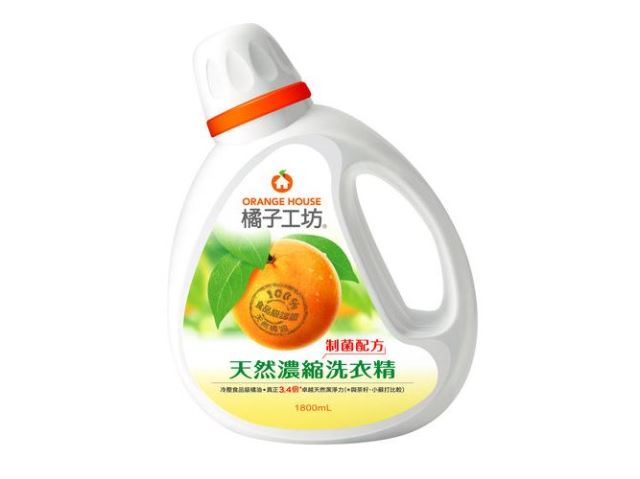 橘子工坊衣物類天然濃縮洗衣精-制菌配方1800ml-