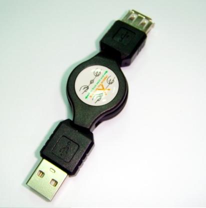 USB A 公 ／ A 母 伸縮線 80公分-