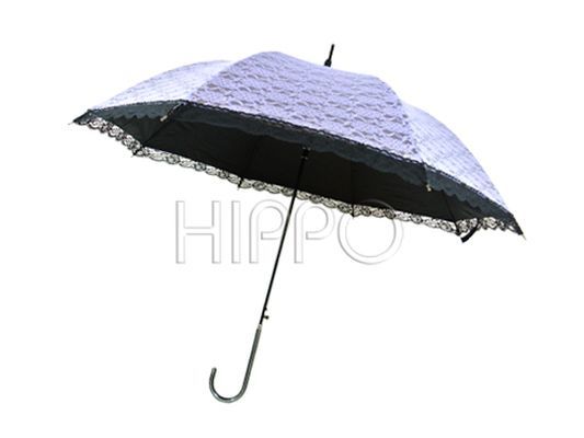 色膠紗網蕾絲直傘