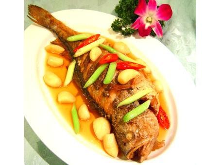 蒜燒鮮鱸魚-新百王餐廳