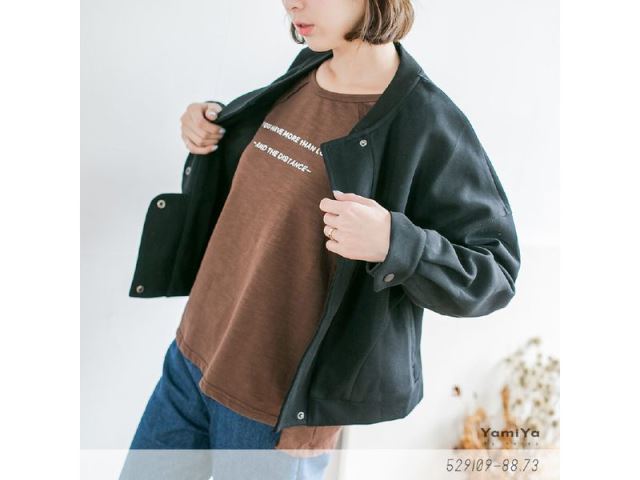 素面棒球外套-網購韓服、日韓服飾、精品韓國衣服｜YamiYa