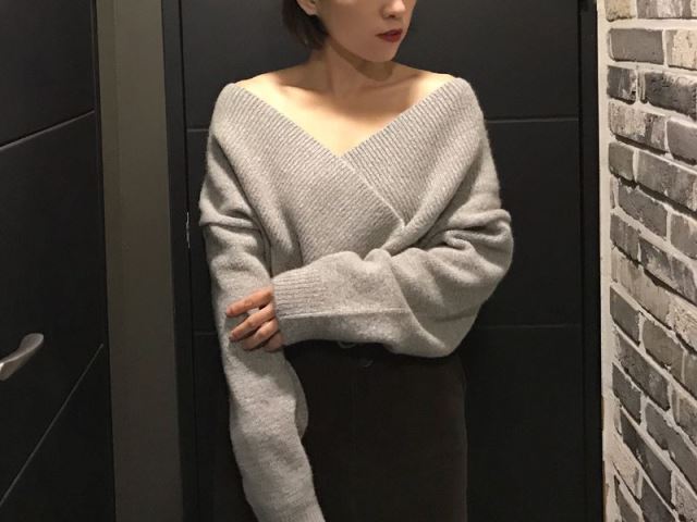 大Ｖ領造型羊毛上衣-網購韓服、日韓服飾、精品韓國衣服｜YamiYa