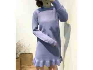 魚尾下擺修身毛衣