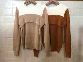 造型橫帶撞色上衣