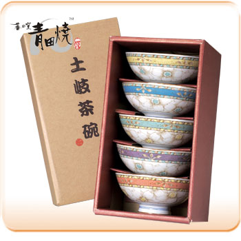日本進口花卉5吋碗禮盒[JP–C006–5]-