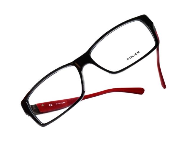 POLICE 義大利警察都會款個性型男眼鏡-膠框(深紅) POV1772-700R-