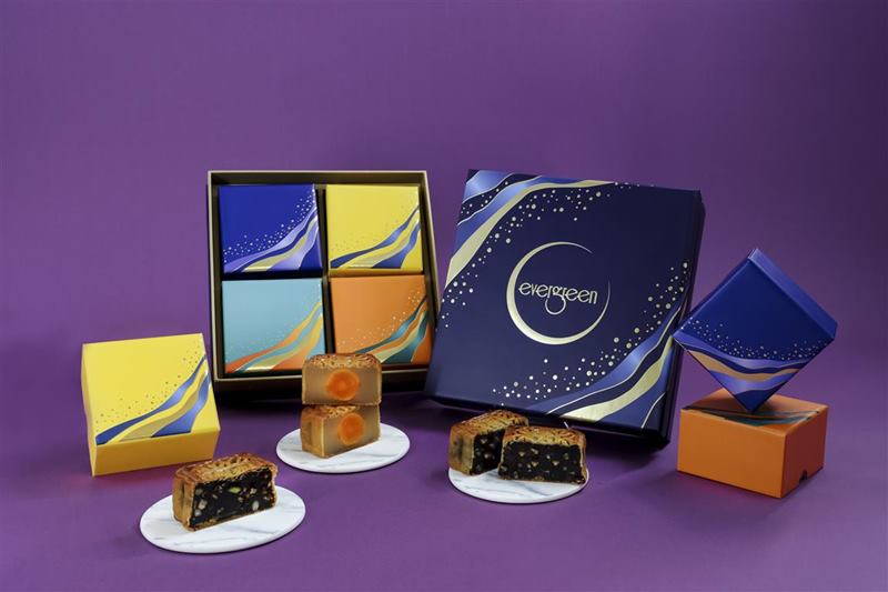 長榮月餅禮盒-曜紫銀河廣式月餅禮盒ー人氣商品 